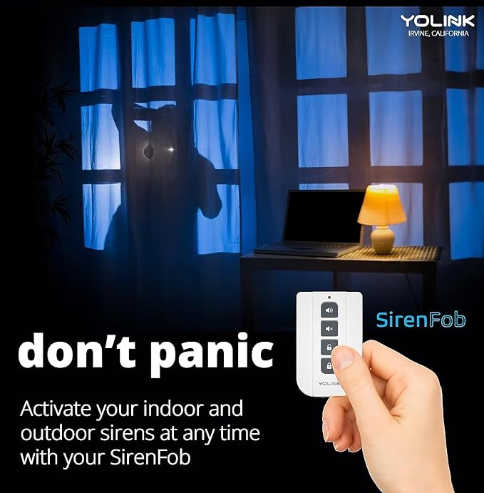 Outdoor Alarm Controller 2, Battery-Powered Siren/Alarm/Relay Controller, 12VDC Out, Up to 1/4 Mile Open-Air Range, 110dB Siren Included, YoLink Hub Required for Full-Functionality!