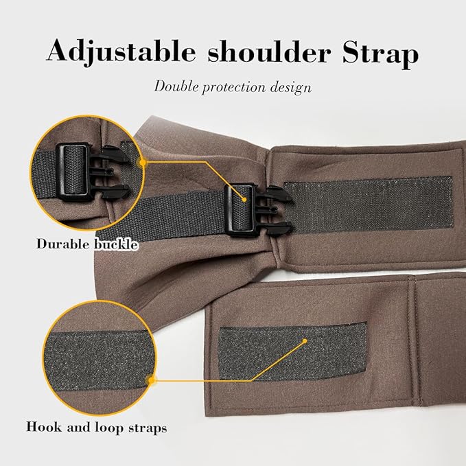 Dog & Cat Carrier Sling, Adjustable Soft Padded Shoulder Puppy Carrier, Hands-Free Dog Carrier Bag with Double Safety Buckles Premium Material for Outdoor Travel, Caramel, M