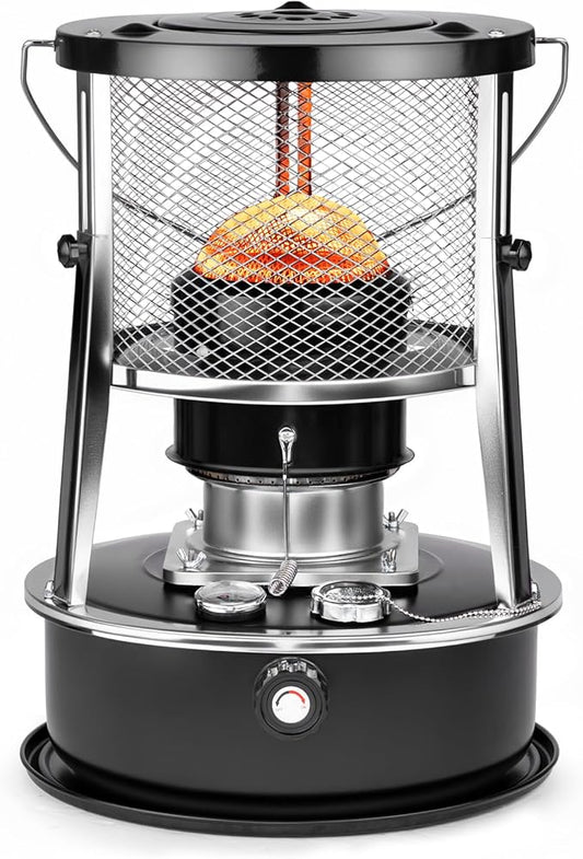 10,000 BTU Kerosene Heater, Kerosene Heaters for Indoor Use, Non Electric Portable 2 in 1 Stove & Heater for Camping, Garage, Home, and Emergency Use