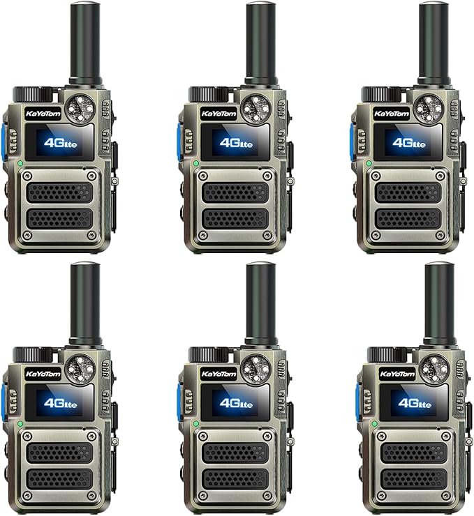 [Lifetime Free] Unlimited Range Walkie Talkies 4G LTE Long Range Two-Way Radios with Nationwide & Global Range,Multi-Function Light & SOS Alert Poc Radios for Wilderness Hiking,Truck Fleet (6 Pack)