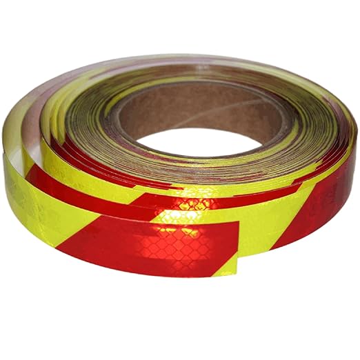 Non Fading Reflective Tape Outdoor Waterproof 1 inch Wide, High Visibility Safety Warning Reflector Sticker Strips (68 feet)