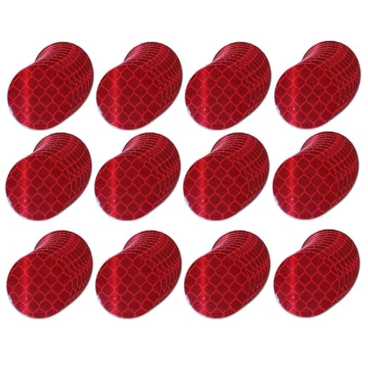 Red Reflective Stickers 1-inch Diameter Round Reflector, Outdoor Waterproof High Visibility Warning Adhesive Tape (120 Pcs)