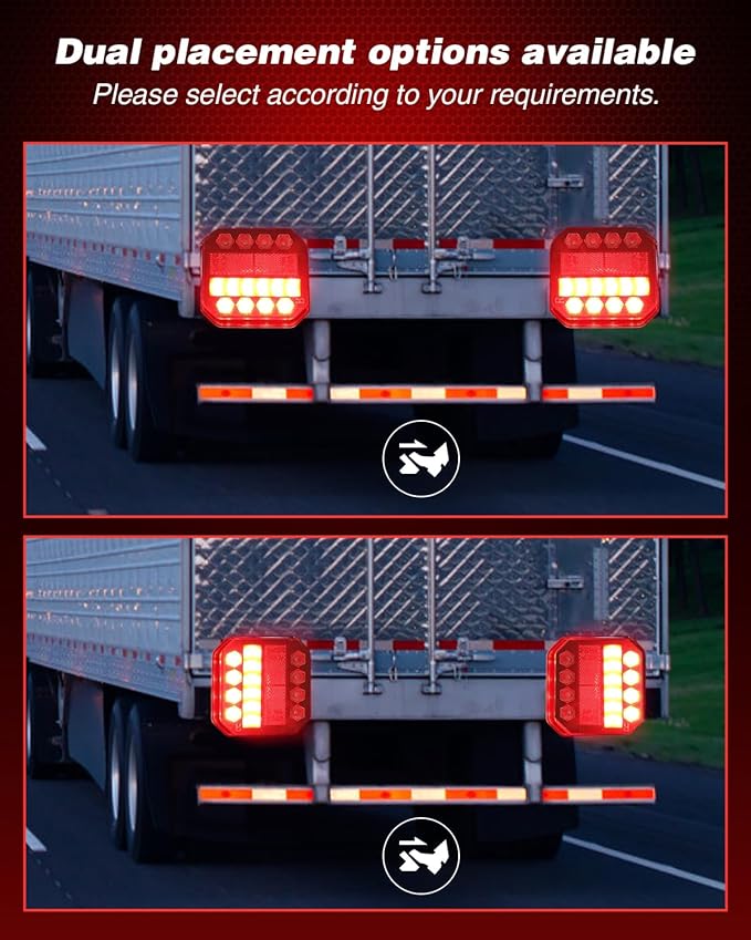 Saker Wireless Trailer Lights Magnetic, 2.4GHz Remote LED Tow Kit with 100FT Range & 1-Mile Visibility, USB-C Charging IP65 Waterproof for Trucks, RVs, Boats, Trailers