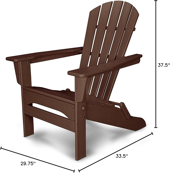 POLYWOOD® Palm Coast Folding Adirondack in Mahogany