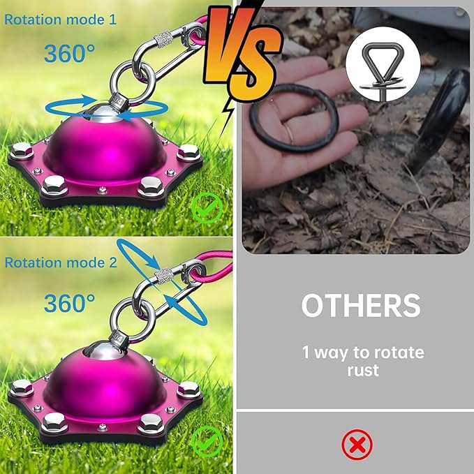 TOPKNOT Dog Tie Out Cable and Stake,(up to 200lbs) 360°Swivel Dog Run- No Tangle,with 30FT Heavy Duty Tie Out Cable,Runner for Yard,Ideal for Outdoor Camping