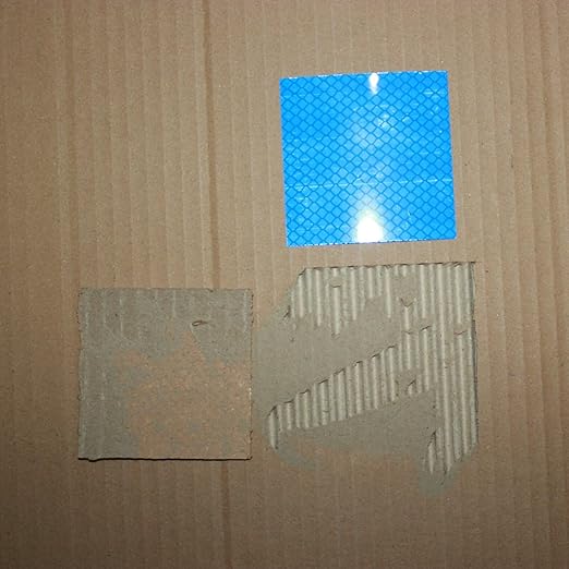 Blue Reflective Stickers 2 inch X 2 inch, Outdoor Waterproof High Visibility Warning Safety Adhesive Reflector Tape (120 Pcs)