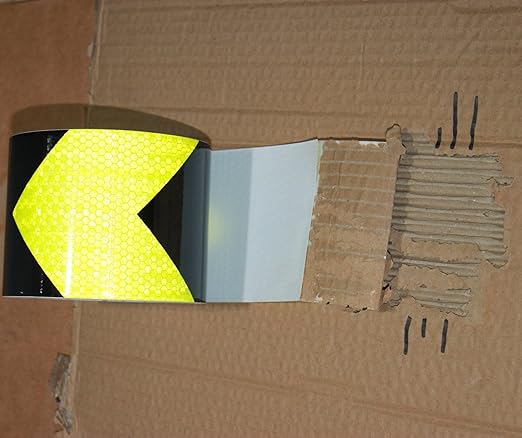 Industrial Reflective Tape 3 inch Wide for Automobile, Outdoor Waterproof High Visibility Safety Warning Adhesive Strips (66 feet)