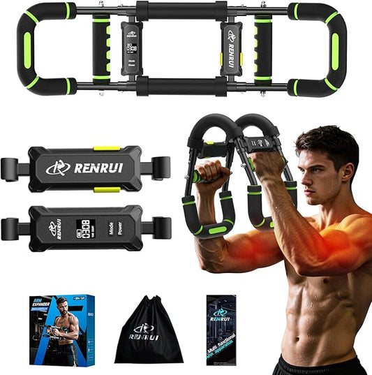 Twister Arm Trainer, Adjustable 5 Resistance Levels (40-130 lbs) Chest & Arm Workout Equipment for Men & Women, Ergonomic Home Gym Strength Trainer with Anti-Slip Handles & Carry Bag