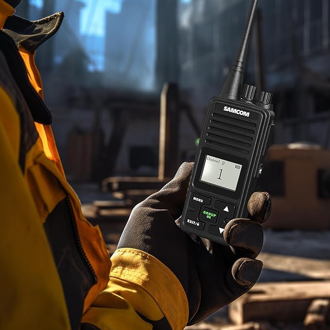 SAMCOM FPCN10A 2 Way Radios with Charging Station, 3000mAh High Power Two Way Radios Walkie Talkies for Adults, Programmable Group Call UHF Handheld Radios for Commercial Church School Security, 6 Pcs