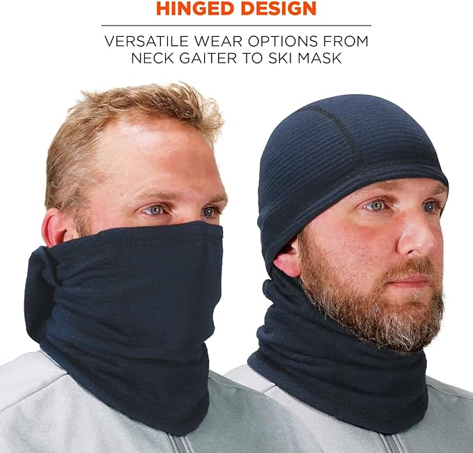 Ergodyne - 16848 Winter Balaclava, Fire Resistant, FR Compliant-Meets ASTM F1506 & NFPA 2112, N-Ferno 6847, Black Navy