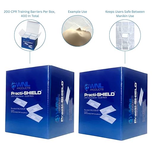 WNL Products WL3120-CP-2PACK CPR Practi-Shield Manikin Training Protector - 400 Shields