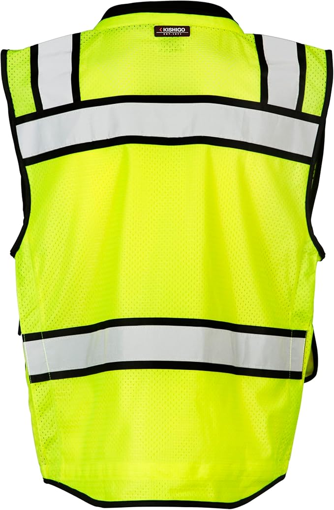 Kishigo Unisex High Visibility Reflective High Performance Surveyors Vest S5004