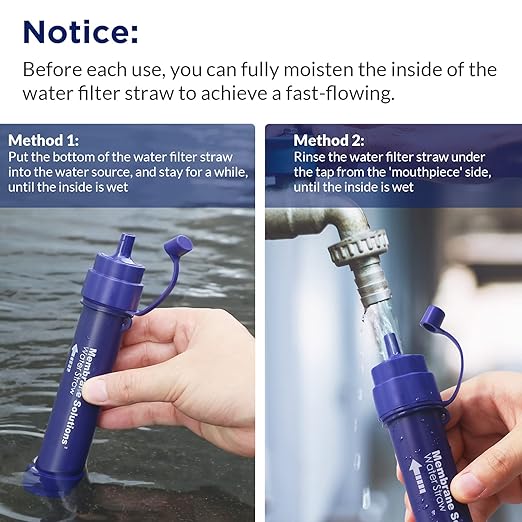 Membrane Solutions Gravity Water Filter Pro 6L, NSF/ANSI 42&372&401 Certified, 0.1 μm Versatile Water Purifier Camping with Adjustable Tree Strap Storage Bag, Survival Gear for Emergency Preparedness