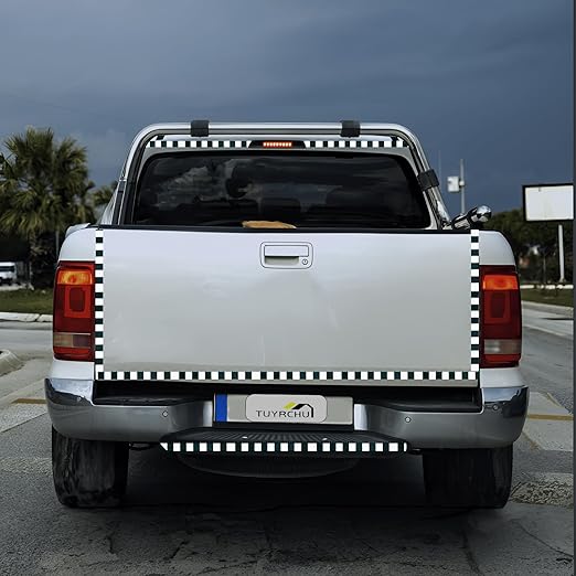Black White Reflective Tape Outdoor Waterproof 1 inch X 166 feet, High Visibility Hazard Conspicuity Safety Industrial Marking Tape