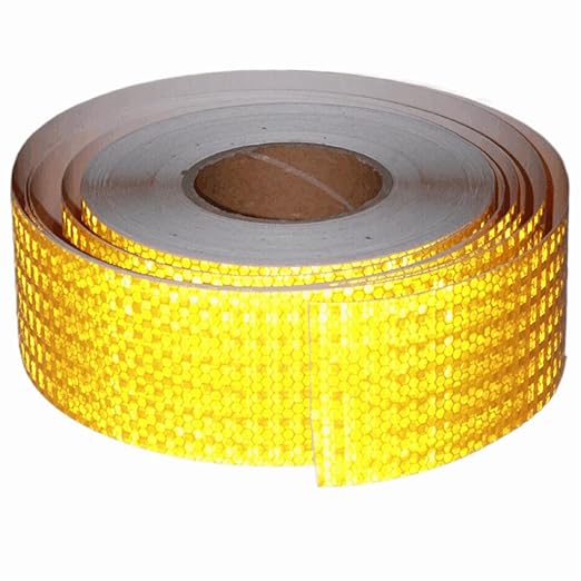 Yellow Reflective Tape 3 inch Wide, Outdoor Waterproof High Visibility Warning Industrial Marking Tape, Safety Stickers (168 feet)
