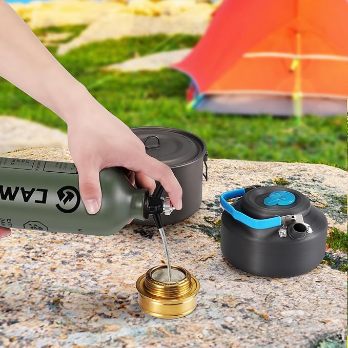 Fuel Bottle 1L for Camping Outdoor with Safety Valve