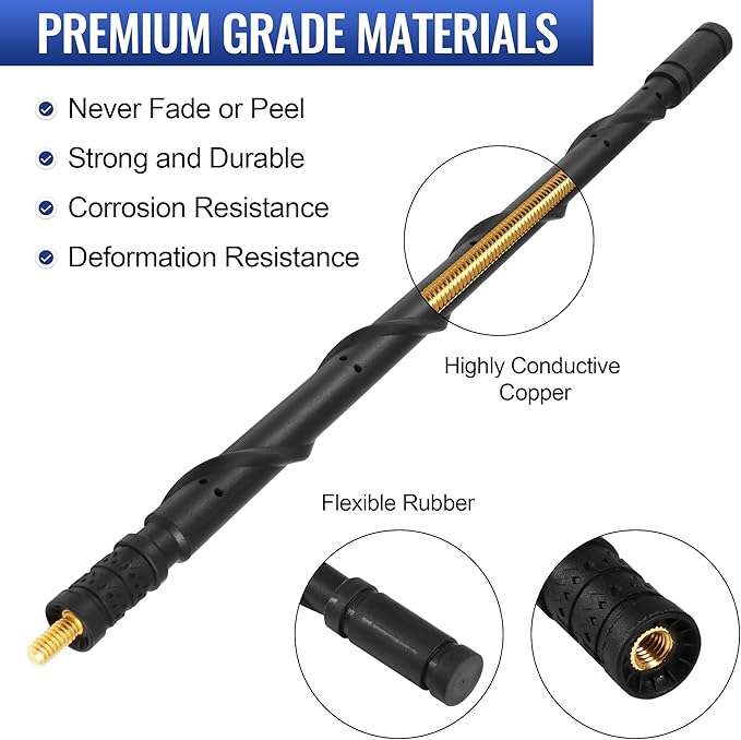 VOFONO 13 Inch Antenna Compatible with Ford F150 2009-2025, F-250 F-350 2017-2025, Automotive Antenna for Ford Trucks, Short Antenna Replacement F-150 Accessories