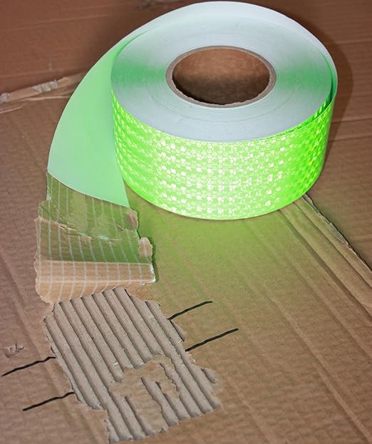 Green Reflective Tape Outdoor Waterproof 3 inch Wide for Truck, High Visibility Safety Warning Adhesive Stickers Strips (166 feet)