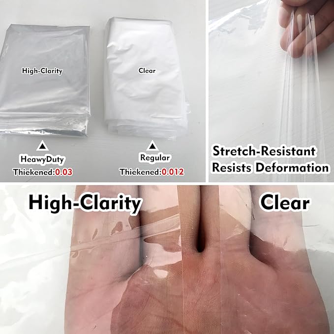 62''x42'' Window Insulation Kit-9PCS, Window Plastic for Winterizing, Window Insulation for Winter, high-Clarity