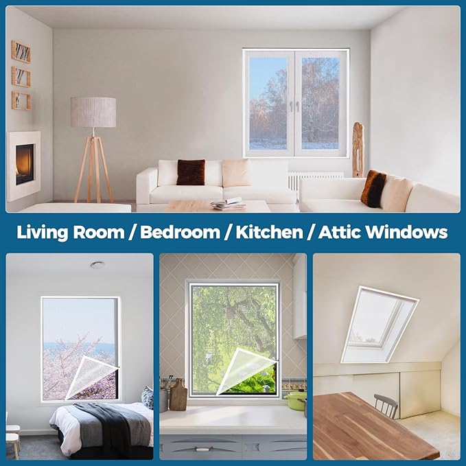 Window Insulation for Winter, Curtain Size 38 Inch x 62 Inch, Thermal Insulated Plastic Bubble for Winterizing, Fits up to 3 x 5 Ft Windows to Keep Warm
