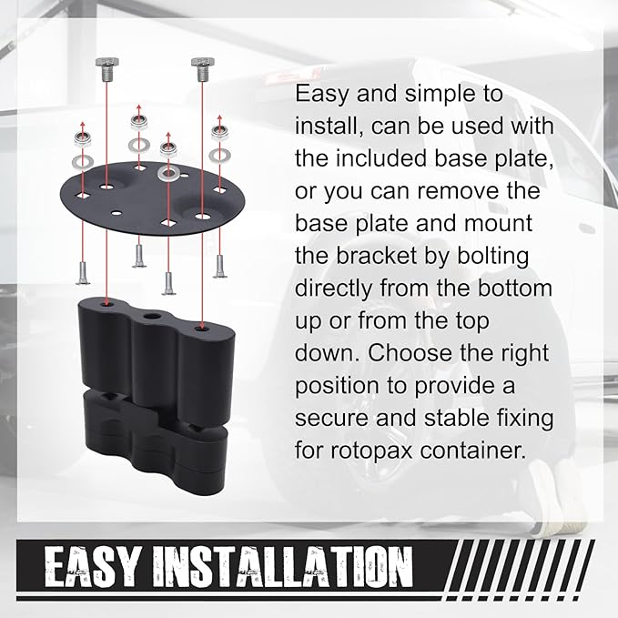 Geloo RX-LOX-PM Pack Mount Lock with Keys Locking Pack Mount Fits for RotopaX Standard Fuel Pack Storage Box Water Container Gasoline Pack Can Mounts-2 Packs