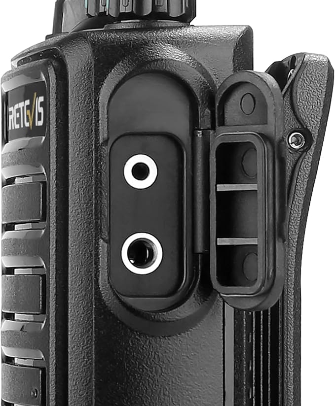 Retevis RB29 2 Way Radio Long Range,Two Way Radios with Waterproof Shoulder Mic,USB Charging Base,Rugged Walkie Talkies Rechargeable for Business Worksite Construction Site Industrial(4 Pack)