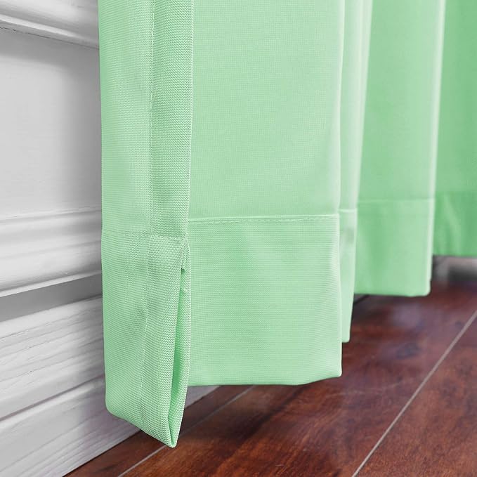 Macochico Green Medical Curtains Privacy Hospital Cubicle Nickel Grommet Hospital Curtain for Hospital Medical Clinic SPA Lab Curtain Room Divider,5ft Wide x 8.5ft Tall(1 Panel)