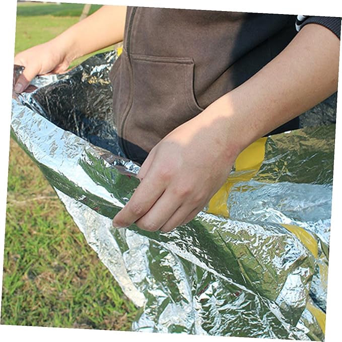 3Pcs Outdoor Survival Sleeping Bags Lightweight Portable Insulated Emergency Sleep Sacks for Camping Hiking Backpacking with Picnic Blanket