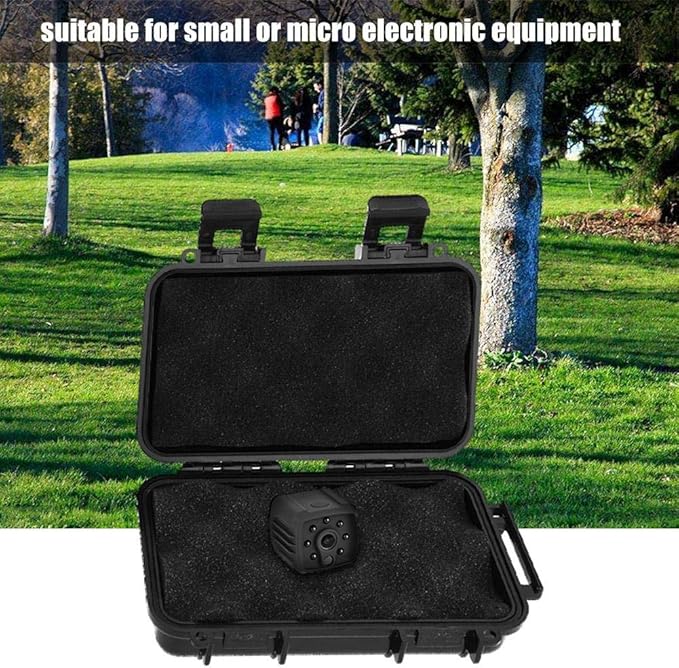 Waterproof Sealed Box,Heavy Duty Waterproof Shockproof Storage Box Outdoor Shock and Pressure Resistant Waterproof Sealed Box Airtight Emergency Dry Box Trip, Camping etc. (6.7*4.3*1.9)