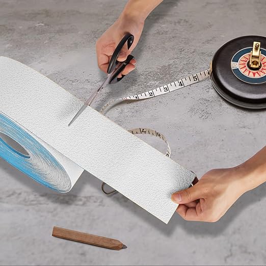 Reflective Pavement Marking Tape, Slip-Resistant & Durable. Heavy-Duty Rubber Base for Outdoors. Ideal for Driveways, Walkways & Parking Areas (White, 4 Inch X 148 Feet)