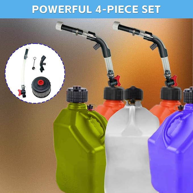 Gas Cans, racing fuel jug hose, Fuel Filler Jug Hosewith Ball 3044 Valve Shut Hose, Racing Fuels 3042 Replacement Jug Cap,5 Gallon Gas Can for Racing,Fuels Replacement Jug Cap,Scribner Fuel Jugs, ﻿
