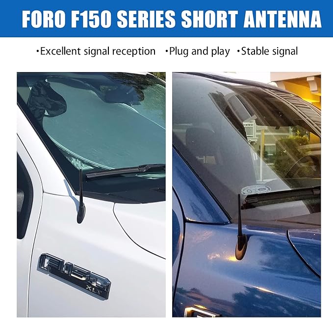 VOFONO 5 Inch Short Antenna Compatible with Ford F-150 2009-2025,Ford F150 Raptor Lightning Accessories2017-2025 F250 F350 Bronco Pickup Truck Antenna Replacement