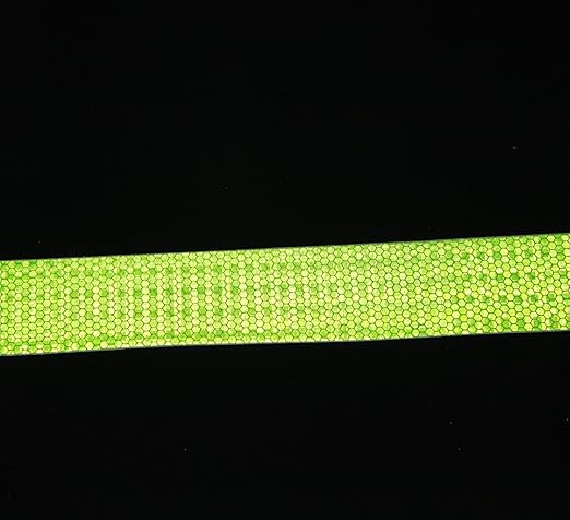 Green Reflective Tape Outdoor Waterproof 1 inch Wide, High Visibility Warning Industrial Marking Tape, Safety Stickers (68 feet,10 Rolls)