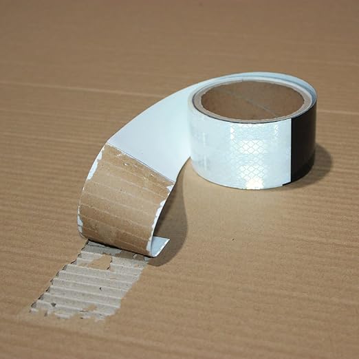 Black White Reflective Tape 2 inch Wide for Cars, Outdoor Waterproof High Visibility Safety Warning Adhesive Strips (10 feet)