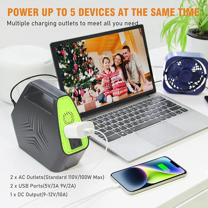 Portable Power Station 97Wh Portable Generator 26400mAh Power Bank with AC Outlet 110V Battery Charger for Home Use Emergency