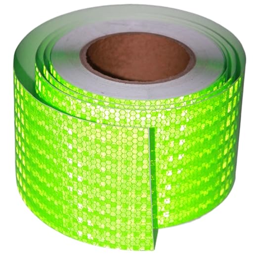 Industrial Reflective Tape Green 4 inch Wide, Outdoor Waterproof High Visibility Safety Warning Reflector Sticker Strips (68 feet)