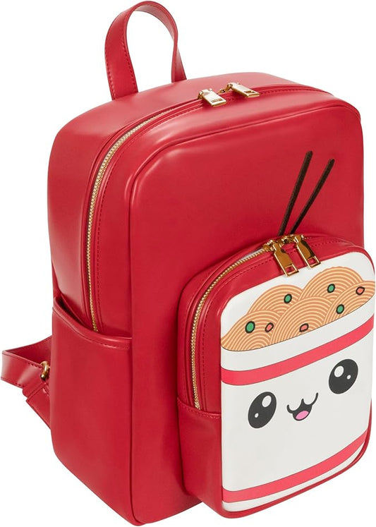Kawaii Ramen Noodle Backpack Purse | Women and Kids Fashion Backpack Purse | Faux Leather