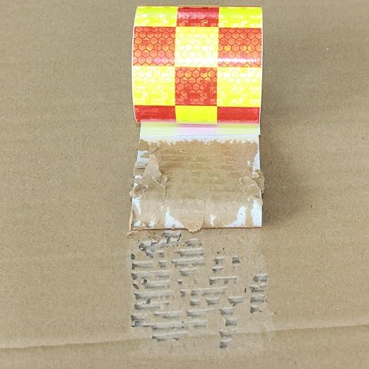 Reflective Tape Outdoor Waterproof 3 inch, High Visibility Conspicuity Warning Safety Industrial Marking Tape (11 feet)