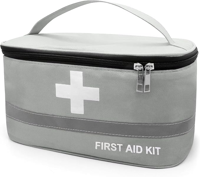 Faylapa Empty First Aid Bag for Home Outdoor Travel Car Camping Hiking, 10.2x5.5x5.5 inches Storage Bag Bag Portable Pouch