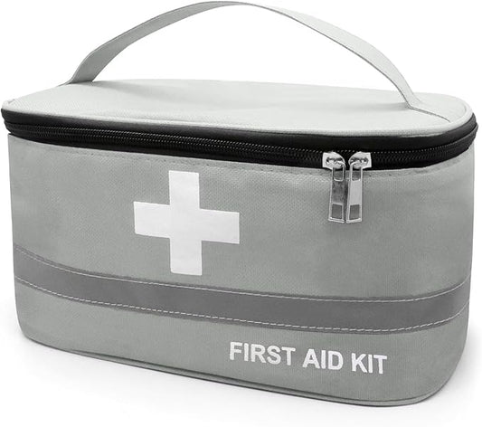 Faylapa Empty First Aid Bag for Home Outdoor Travel Car Camping Hiking, 10.2x5.5x5.5 inches Storage Bag Bag Portable Pouch