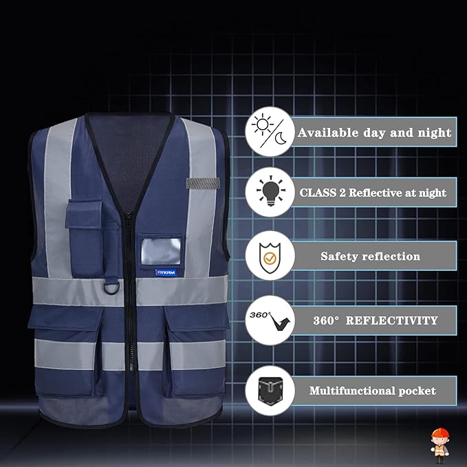 A-SAFETY small work vest navy