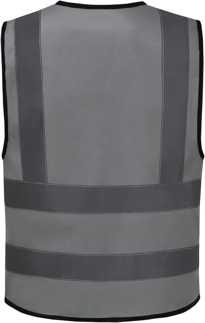 AYKRM 12 colour High visibility viz vest hi vis viz reflective work construction safety vest (XS-8XL)