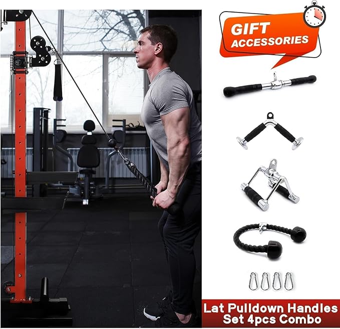 RitFit Multi-Function Squat Rack Power Cage PPC-P3 with Cable Crossover System, 1200LBS Capacity Power Rack and Packages with Optional Weight Bench, Barbell Weight Set, for Garage Workout & Home Gym