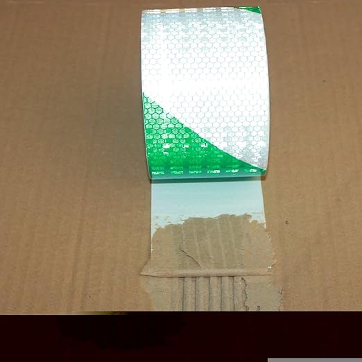 Reflective Tape Green White 4 inch Wide for Truck, Outdoor Waterproof High Visibility Safety Warning Adhesive Strips (166 feet)