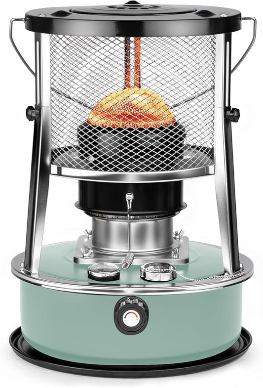 10,000 BTU Kerosene Heater, Kerosene Heaters for Indoor Use, Non Electric Portable 2 in 1 Stove & Heater for Camping, Garage, Home, and Emergency Use