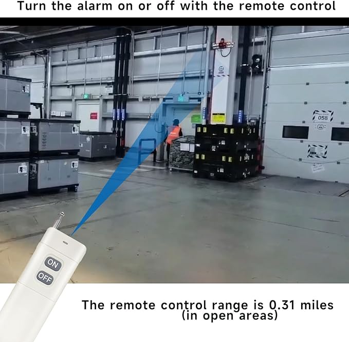 Wireless Alarm Siren 0.31Mile Range Multitone 120dB Loud Horn Waterproof Security Siren for Industry Business Home Shop Hotel School AC110-120V