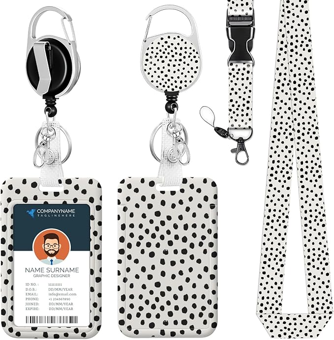 Fun Badge Holder Lanyard Fashion ID Card Holders Detachable Name Tag Clips Cute Funny Nurse Teacher Office Gifts Women Man Badge Holder (Little bit)