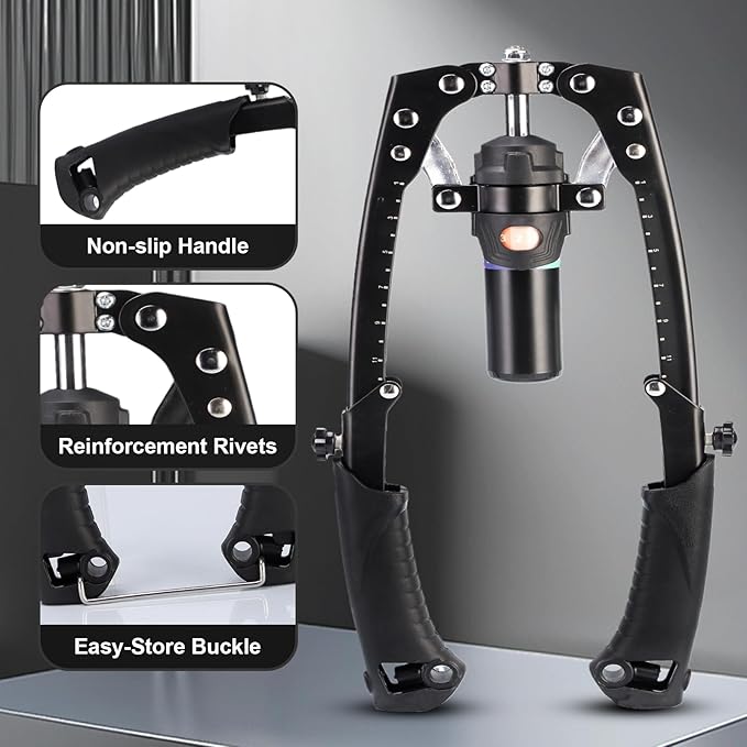 2025 New All-in-One Adjustable Hydraulic Power Chest Press Machine, Chest Expander & Forearm Strengthener, for Upper Body & ABS Fitness (Without Wheels)