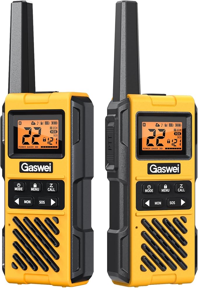 Walkie Talkies Long Range for Adults - G1Pro+ IP67 Waterproof Walkie Talkie Rechargeable Heavy Duty Two Way Radio with FM Radio, VOX, SOS& NOAA Weather Alerts (2 Pack)