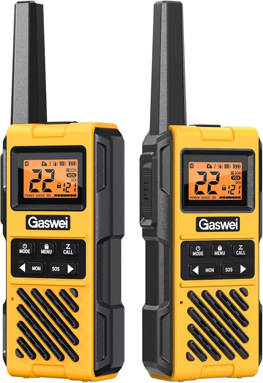 Walkie Talkies Long Range for Adults - G1Pro+ IP67 Waterproof Walkie Talkie Rechargeable Heavy Duty Two Way Radio with FM Radio, VOX, SOS& NOAA Weather Alerts (2 Pack)